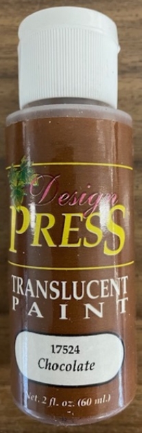 OUTLET Design press transparant acrylverf, 60 ml, chocoladebruin