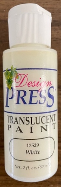 OUTLET Design press transparant acrylverf, 60 ml, wit