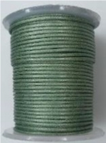 OUTLET Katoenen waskoord / waxkoord, 1mm, 20 meter, salie