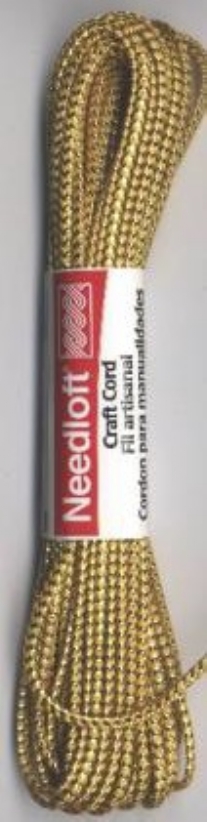 OUTLET Needloft nylongaren / nylontouw / metallic garen, 9,2 meter, goud