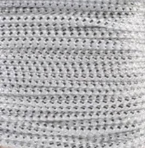 OUTLET Needloft nylongaren / nylontouw / metallic garen, 9,2 meter, wit/zilver