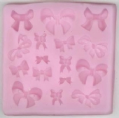 OUTLET Siliconen mal / siliconen vorm, strikjes, 7 x 7 cm 
