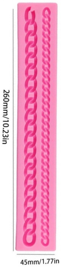 OUTLET Siliconen mal / siliconen vorm, rand ketting, 26 x 4.5 cm 