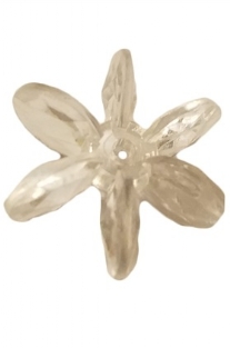 OUTLET Transparante kunststof kralen sunburst, 18 mm, 100 stuks, kristal