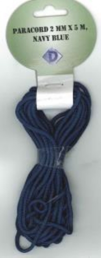 OUTLET Paracord / koord / touw, 2 mm, 5 meter, marineblauw