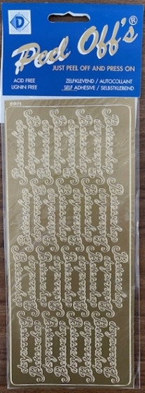 OUTLET Stickervel Beterschap GOUD 