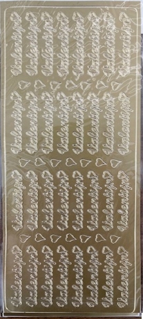 OUTLET Stickervel Valentijn GOUD 