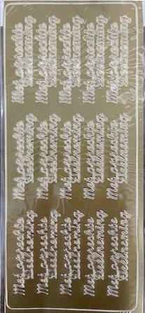 OUTLET Stickervel Met oprechte deelneming GOUD 