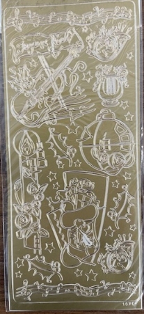 OUTLET Stickervel Kerst GOUD 