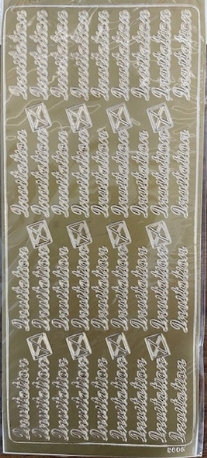 OUTLET Stickervel Invitation GOUD 