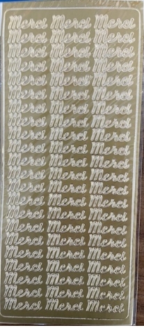 OUTLET Stickervel Merci GOUD 