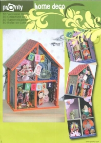 OP=OP MDF miniatuurhuisje, 14.5 x 8 x 18 cm