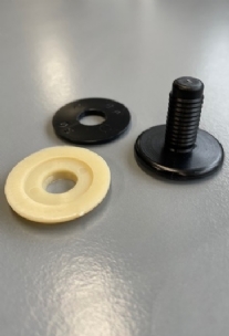 OUTLET Kunststof draaischijfjes voor poppen  / berengewrichten, 30mm, 3-delig, 12 stuks