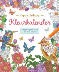 Happy birthday kleurkalender - Verjaardagskalender om in te kleuren
