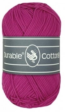 Durable cotton 8, katoenen breigaren/haakgaren, 50 gram, 248 Cerise