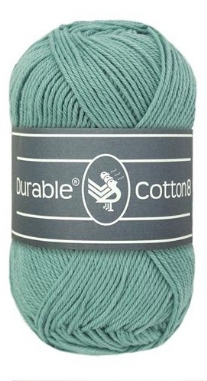 Durable cotton 8, katoenen breigaren/haakgaren, 50 gram, 2134 Vintage Green