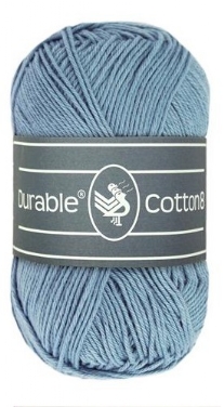 Durable cotton 8, katoenen breigaren/haakgaren, 50 gram, 289 Blue Grey