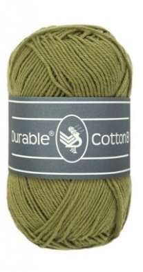 Durable cotton 8, katoenen breigaren/haakgaren, 50 gram, 2168 Khaki
