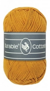 Durable cotton 8, katoenen breigaren/haakgaren, 50 gram, 2211 Curry