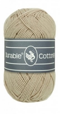 Durable cotton 8, katoenen breigaren/haakgaren, 50 gram, 2213 Bone