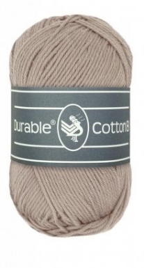 Durable cotton 8, katoenen breigaren/haakgaren, 50 gram, 340 Taupe