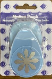 OUTLET Figuurpons / papierpons medium, 25mm, margriet bloem