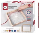 Houten weefraam vierkant 23x23cm, weefbreedte 18cm