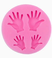 OUTLET Siliconen mal / siliconen vorm, handjes, 10 cm
