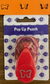 OUTLET Pop up figuurpons / papierpons, 3D, 16mm, vlinder