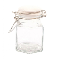Glazen potje 6-hoekig 100 ml