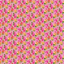 Bedrukte katoenen stof, 45 x 50 cm, so cute roze, bloemen motief