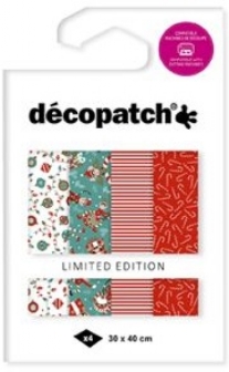 Decopatchpapier 30 x 40 cm, 4 vel, kerst elfjes