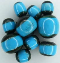 OUTLET Summerbeads kunststof kralen, turquoise, 10 stuks 