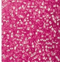 OUTLET Glazen kraaltjes/borduurkraaltjes/rocailles met zilveren kern, 3 mm (8/0), 6mm, roze