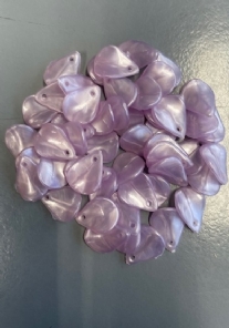 OUTLET Bloemblaadjes acrylkralen, 15 x 10 mm, 50 st, lila