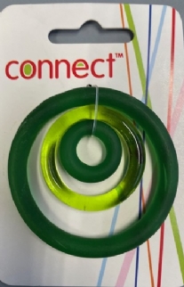 OUTLET Glazen ringen, diverse maten, groen bullseye