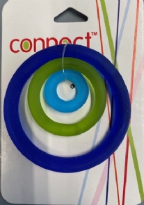 OUTLET Glazen ringen, diverse maten, donkerblauw / groen / blauw bullseye