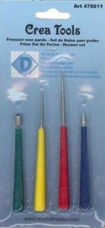 OUTLET Freesset voor kralen, set van 4 stuks