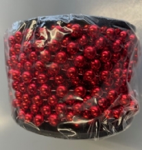 OUTLET Parelketting 8mm x 10 meter, rood