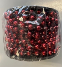 OUTLET Parelketting 8mm x 10 meter, bordeaux