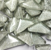 Softmozaiek glassteentjes, glitter, 200 gram, zilver