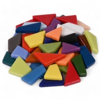 Fantasy glasmozaiek, polygonaal, 200 gr, bonte mix