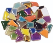 Keramische mozaiekstukjes, 200 gram, ca. 180 st,  kleurenmix