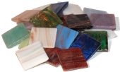 Glasmozaieksteentjes, 10x10 mm 200 gr luxe bonte mix