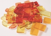 Acrylmozaiek 100 gram, rood mix in diversen vormen