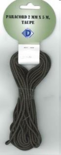 OUTLET Paracord / koord / touw, 2 mm, 5 meter, taupe