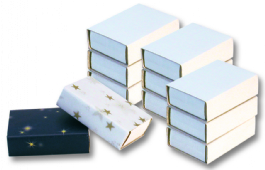 Luciferdoosjes klein 10 stuks blanco
