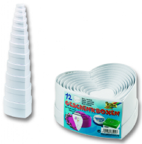 Wit kartonnen doosjes, assortiment 12 stuks hart