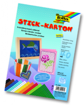 Gaatjeskarton/borduurkarton, 300gr, 17,5x24,5cm, 40v, assorti