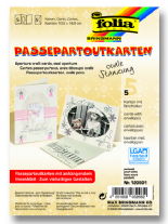Wenskaarten passepartout ovaal 5st ivoor